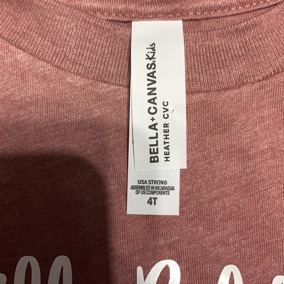 Heathered Mauve Easter short Sleeve Tee. Size: 4T A12 - Picture 3 of 3